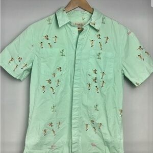 ALTAMONT SKATEBIRDS BIKINI GIRL SKATERS SHORT SLEEVE BUTTON DOWN CACTUS SKATERS